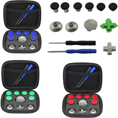 For Xbox One Elite Gamepad Replace D-Pad Key Repair Part Kit Multi Color Full Set Joystick Caps For Elite Controller With Tool