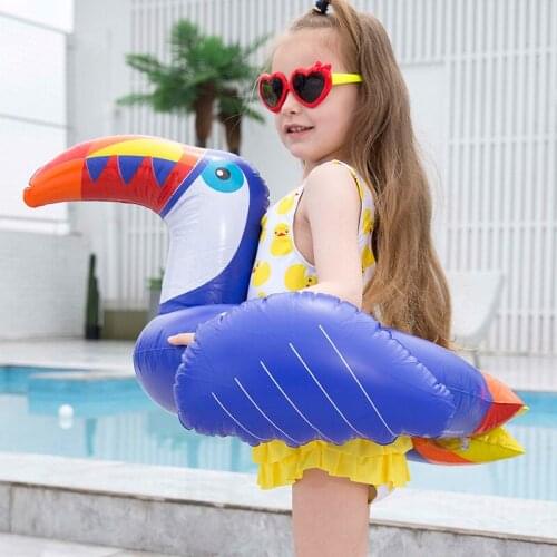 Inflatable Baby Cartoon Flamingo Float Swimming Ring Inflatable Unicorn Pool Float Child Seat Water Toys for Baby 2-15Years