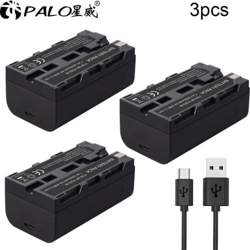 PALO USB Output 7800mAh NP-F960 NP-F970 NP F960 F970 F950 Battery for Sony NP F970 F960 F550 F570 QM91D CCD-RV100 TRU47E