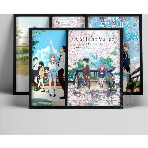 A Silent Voice Poster, Japan Cartoon Movie Prints, Comic Role Wall Picture, Bedroom Living Room Wall Decor, Fans Collect Gift