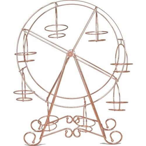 Cupboard Display Stand Rotating Ferri Wheel Display 8 Cup Cake Kitchen Utensils For Childrens Birthday Party Wedding Carnival