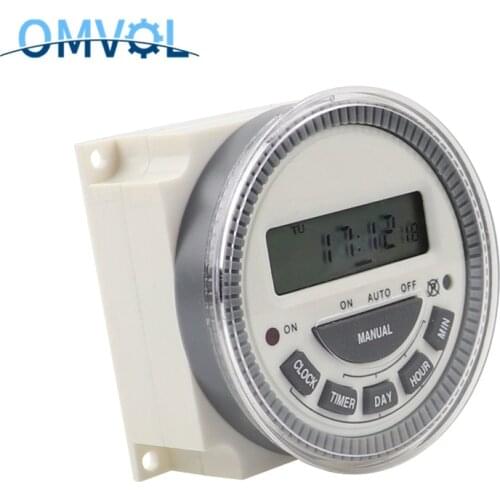 1PC TM619 AC 220V 230V 240V Digital LCD Power Timer Programmable Time Switch Relay with UL listed relay 16A NO+NC