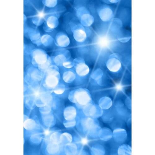 Blue Photography Backdrops White Dots Sparkling Bokeh Backgrounds for Studio Children Portrait Photo Shoot Photophone Photocall