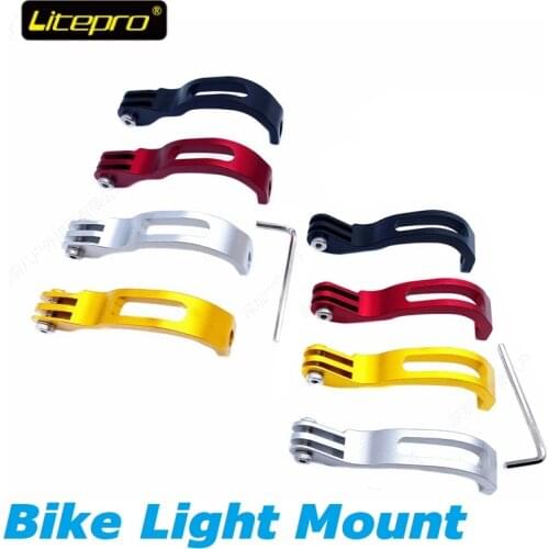 For Brompton Road Bicycle Folding Bike Front Light Mount Aluminum Alloy Bracket Action Camera GoproCateye Light Mount