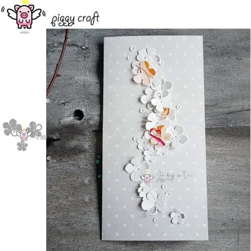 Piggy Craft metal cutting dies cut die mold 3Pcs New Small flower Scrapbook paper craft album card punch knife art cutter die