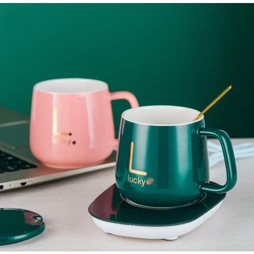 Warm cup lovers constant temperature cup 55 degree cup milk Cup Mug coffee cup water cup thermos cup with spoon