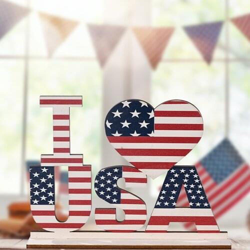 Independence Day decorations 4th of July Wooden Plaques Independence Day Party Decorations Wood Cutouts wooden alphabet decor