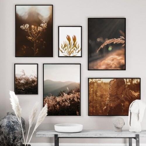 Green Plant Leaves Quotes Abstract Line Wall Art Canvas Painting Nordic Posters And Prints Wall Pictures For Living Room Decor