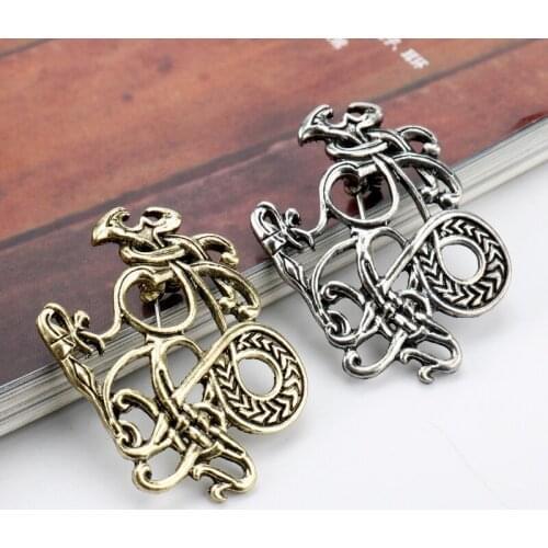 Viking Dragon Brooch Vintage Pins&Brooches Nordic Amulet Sweden Scandinavian Dragon Set Brooches for Women Men Accessories -40