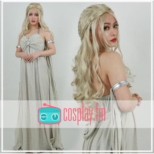 Womens Daenerys Targaryen Cosplay Costume Grey Long Dress for Women Dress