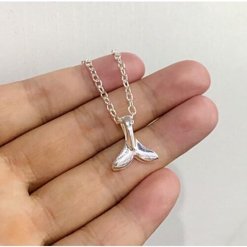 Mermaid Fish Tail Necklace Choker Silver Plated Dolphin Tail Necklace For Women Jewelry Necklaces & Pendants Charms Jewellery