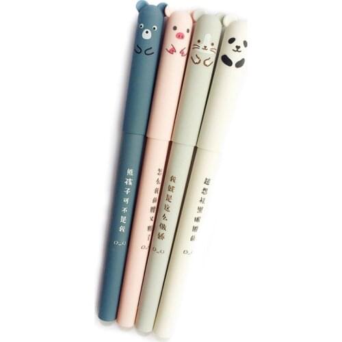 0.38 mm Kawaii Erasable gel pen set Blue/Black Ink ballpoint refills Rods Washable Handle School Writing supplies Stationery