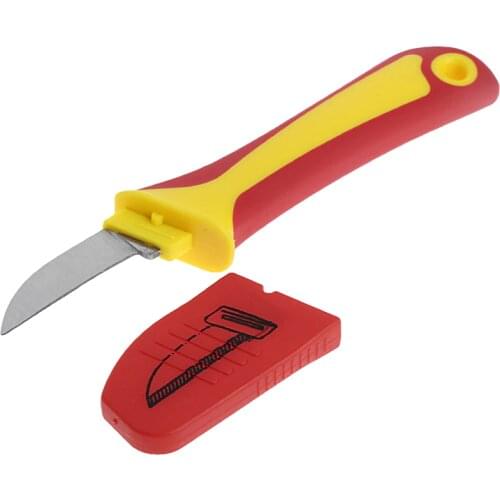 1 Pc Electrician Knife Cutting Off Tool Repairing Tool Hook Knife Plastic Handle New