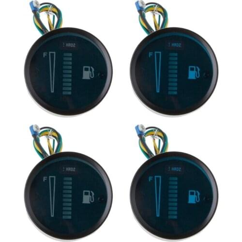 2" 52mm Universal Car Motorcycle Fuel Level Meter Gauge 8 LED Light Display 12V