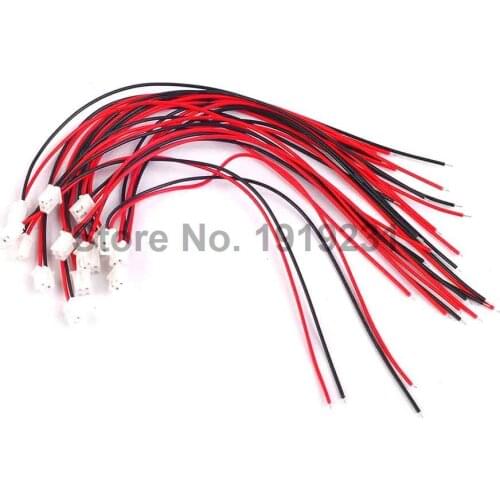 20PCS XH2.54-2P 2Pin Splice Connector Pitch 2.54mm With 20cm Line