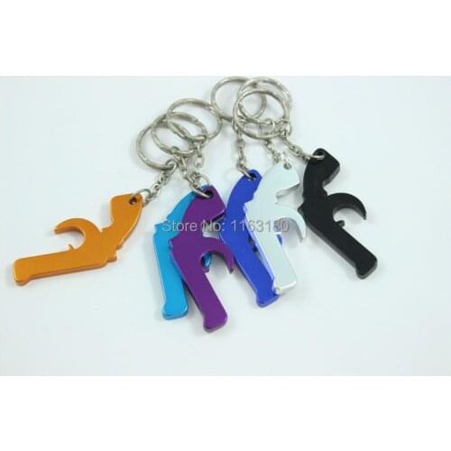 36 pcs/lot Revolver Gun Keyring / Bottle Opener - Metal Machine Gun Keychain Metal Pistol free shipping