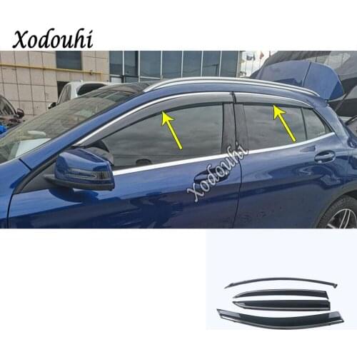 For Mercedes Benz GLA 2015 2016 2017 2018 2019 Car Body Styling Stick Plastic Window Glass Wind Visor Rain/Sun Guard Vent 4pcs