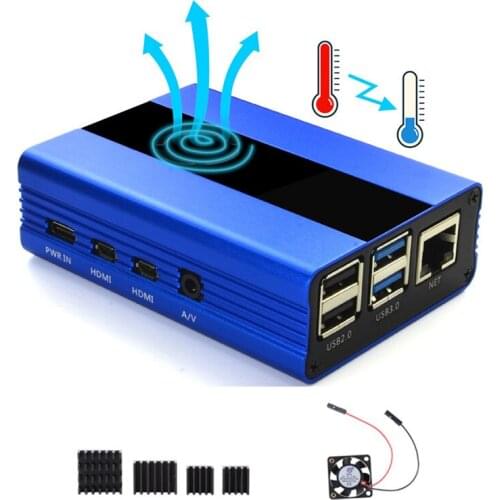 Raspberry Pi Aluminum Case Fan Heat sink For Raspberry Pi 4 Model B