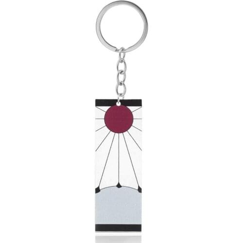Anime Acrylic Drop keychains Demon Slayer Earrings Kimetsu no Yaiba Blade of Ghost keychain For Women Men Cosplay Jewelry Gift
