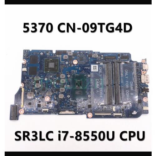 For DELL 5370 ARMANI13 Laptop motherboard SR3LC i7-8550U CPU CN-09TG4D 09TG4D 9TG4D 100%full Tested