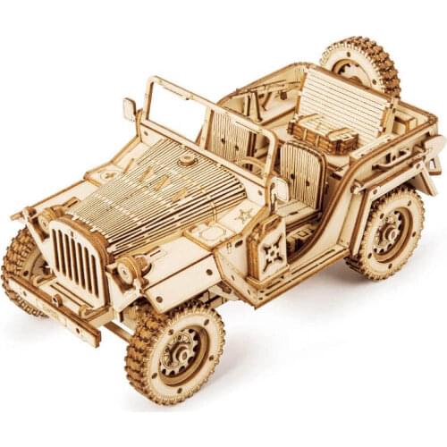 Wooden Model kit For Adult - Car Model Building Kits - Christmas Birthday Gifts For Teens and Adults Army Jeep