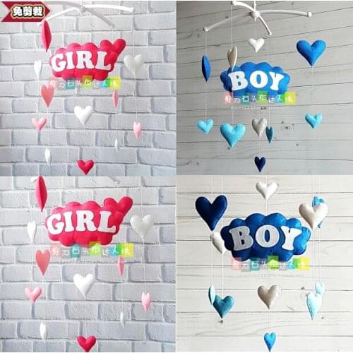 DIY love cloud baby crib hanging bell bed Fabric Felt kit Non-woven cloth Craft DIY Sewing set Handwork Material DIY needlework
