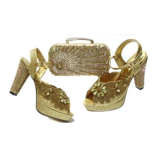 Doershow African shoes and bag set Italian shoe with matching bag best selling ladies matching shoe and Italy SGT1-1