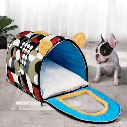 Pet Kennel Dog Mat Deep Sleep Nest Removable and Washable Dual-Use Kennel Four-season Universal Cats House Puppy Tent Beds