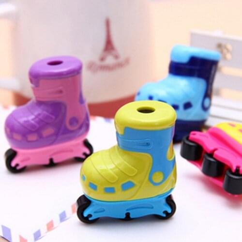 W16 Student Supply Stationery Roller skates Penguins Knife for Creative w17 Kids Pencil Sharpener Cutter