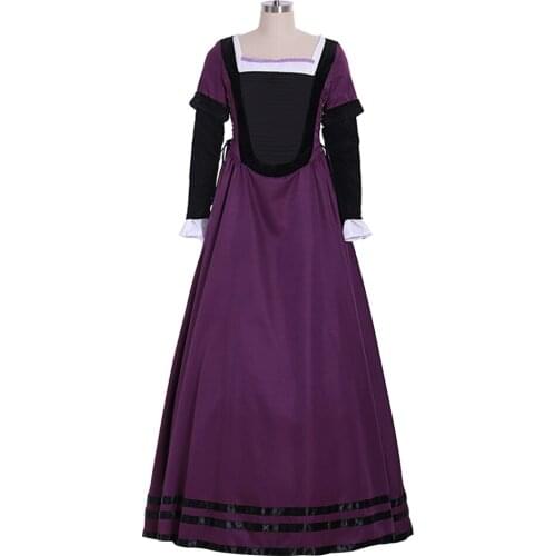 Cosplaydiy Custom Made Medieval Clothing Adult Victorian Medieval Side Lace Up Dress Renaissance Victorian Dress L320