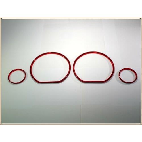 RED Speedometer Gauge Dial Rings Bezel Trim Chrome Tacho Rings for VW Golf MK3 (93-98) / VW Jetta MK3 / Vento (93-99