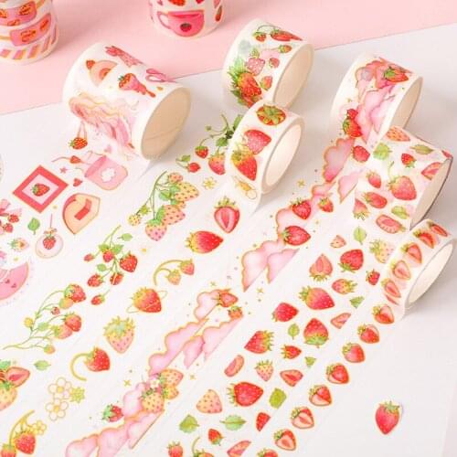 Creative Strawberry party Washi Tape Diary DIY Adhesive Masking Tape Scrapbooking Stickers Stationary Supplies 024078