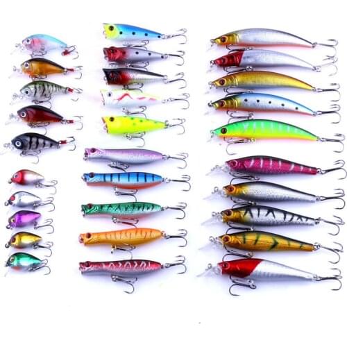 30Pcs Fishing Lure Set Fishing Hard Bait Mini Minnow Floating Swing Crankbait Crazy Wobblers Artificial Bionic Crank Lures