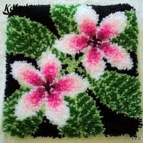 Cross stitch sets sale latch hook printed pillow embroidery yarn handicraft 3d carpet Crocheting Rug Yarn Patchwork Pillowcase