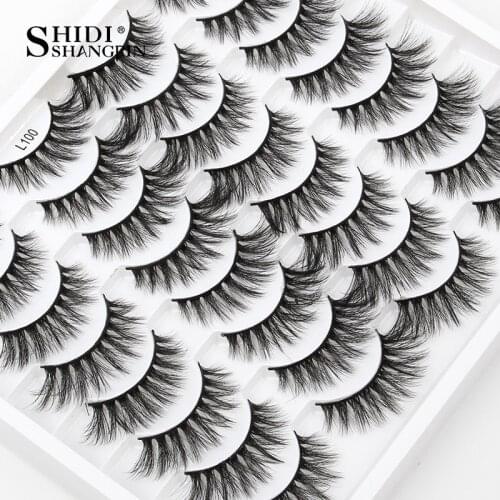 False Eyelashes 3/16 Pairs 3D Mink Lashes Natural Long Faux Eyelashes Dramatic Lashes Extension HandMade Fake Eyelash maquiagem