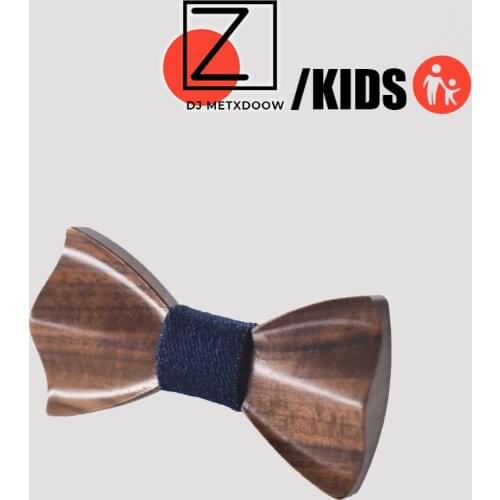 New kid 3D high-end Wooden Bow tie Boys And Girls Dress Shirts Suits Bow tie Children Boys Girls Wooden Decoration