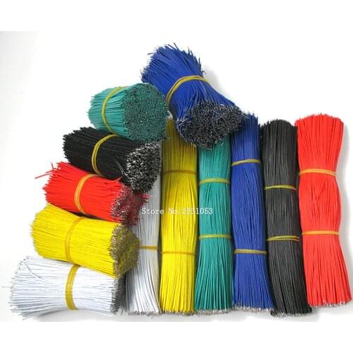 50PCS/LOT 1007-24AWG Tin-Plated PCB Solder Cable 24AWG 15cm 150mm Fly Jumper Wire Cable Tin Conductor Wires Connector Wire