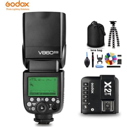 Original Godox V860II V860IIN TTL HSS Li-ion Battery Speedlite Flash With X2T-N Trigger Transmitter for Nikon D850 D5 D4 D3X Z7