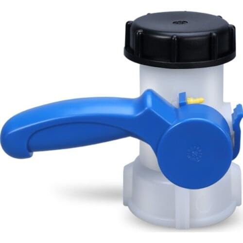 Plastic DN40 Butterfly Valve Used IBC Storage Tank 1000L IBC Storage Tank Adapter Container Tank Switch Acid Alkali Resistance