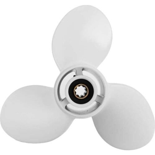 9 1/4x8 Outboard Propeller High Thrust 3 Blades 8 Tooth Fit for Yamaha Outboard 9.9-15HP Engine 63V-45947-00-EL Aluminum Alloy