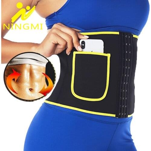 NINGMI Waist Trainer Belt for Women Neoprene Sauna Shapewear Weight Loss Sports Corset Belt Slimming Underwear Waist Cincher
