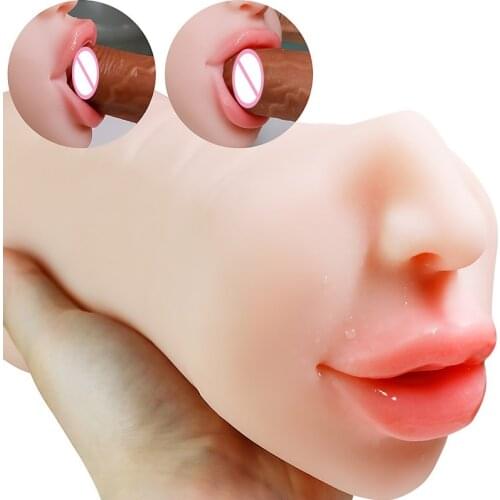 Sex Toys For Men Vaginal Anus Oral Aircraft Cup Male Masturbator Cup Realistic Vagina Anal Mouth Real Pussy Deep Throat