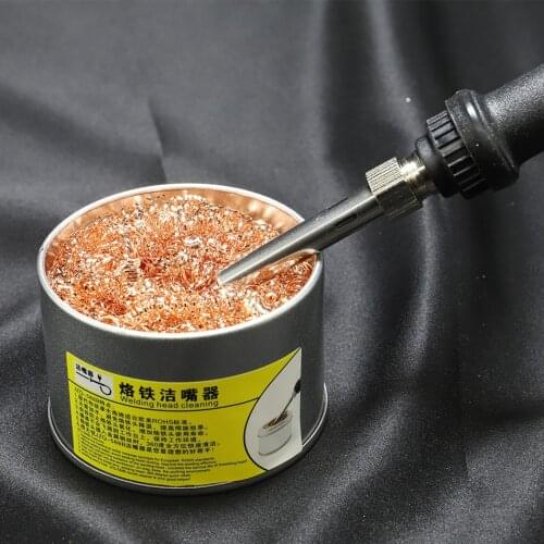 Mesh Filter Desoldering Cleaning Ball Cleaning Nozzle Soldering Iron Tip Copper Wire Cleaner Ball Dross Box Metal Clean Ball