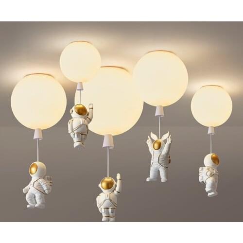 Nordic ceiling light fixture Led Pendant Light for Children Nursery Room Creative Astronaut Balloon Ceiling Lamp Home Decoration