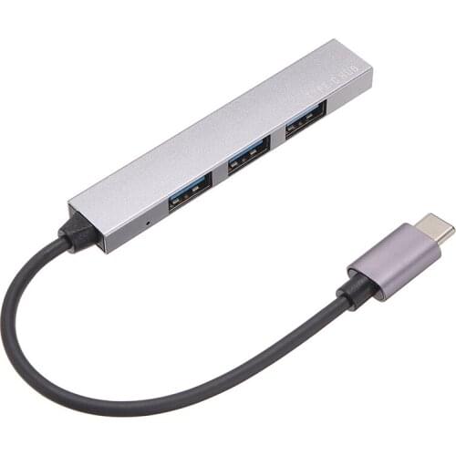 Portable Type-C To 4 USB Hub Expander Data Transfer Ultra-Thin 4-Port USB 2.0 Hub USB Splitter Can Connect Printers