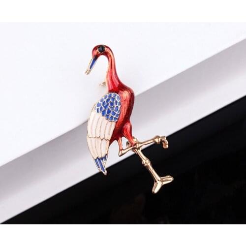 TODOX Flamingo Brooches For Clothes
