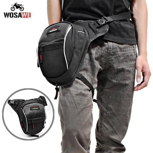 WOSAWE 4L Motorcycle Fanny Pack Leg Bag MTB Racing Moto Motorcycle Cycling Tactical Waist Pack Airsoft Tactical Drop Leg Bag