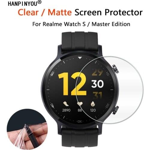 10 Pcs For Realme Watch S / Pro / Master Edition Smart Watch Clear Glossy / Matte Screen Protector Soft Film -Not Tempered Glass