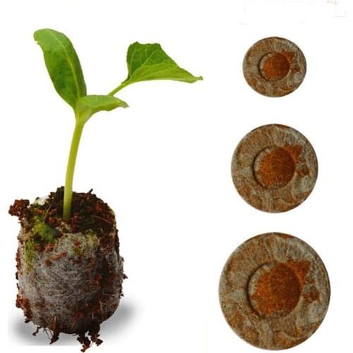 100pcs 30mm Jiffy Peat Pellets Seedling Soil Block Maker Starting Plugs Seeds Starter Professional For Garden