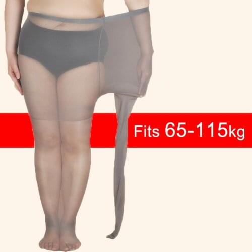 15D Summer Thin Tights Women Plus Size Tear Resistant Sexy Nylon Super Elastic Magical Stockings Large Size Pantyhose for Women